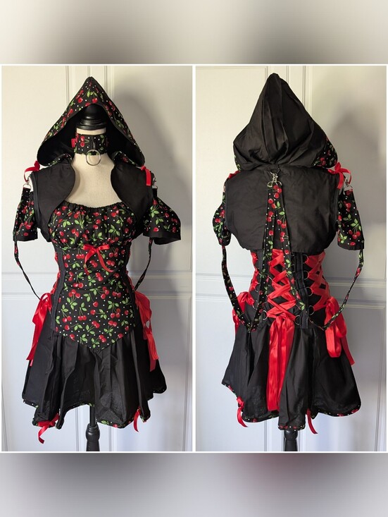 Handmade Other - Cherry Corset Set